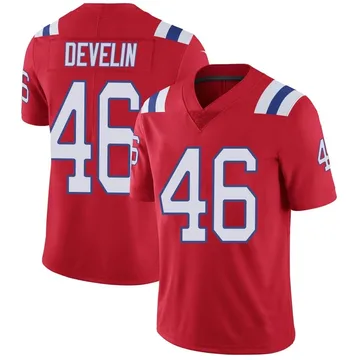 Youth New England Patriots James Develin Red Limited Vapor Untouchable Alternate Jersey By Nike