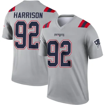 Youth New England Patriots James Harrison Gray Legend Inverted Jersey By Nike