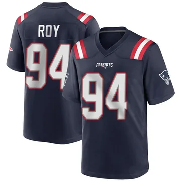 Youth New England Patriots Jaquelin Roy Navy Blue Game Team Color Jersey By Nike