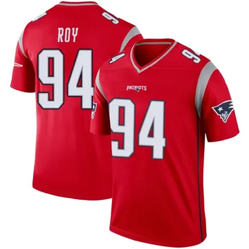 Youth New England Patriots Jaquelin Roy Red Legend Inverted Jersey By Nike