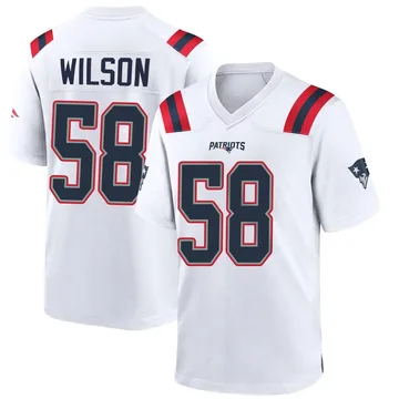 Youth New England Patriots Jared Wilson White Game Jersey By Nike