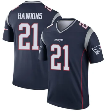 Youth New England Patriots Jaylinn Hawkins Navy Legend Jersey By Nike