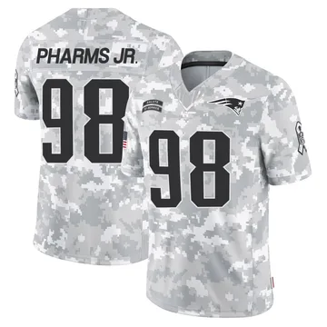 Youth New England Patriots Jeremiah Pharms Jr. Arctic Camo Limited 2024 Salute to Service Jersey By Nike