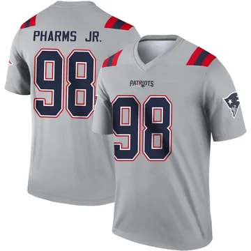 Youth New England Patriots Jeremiah Pharms Jr. Gray Legend Inverted Jersey By Nike