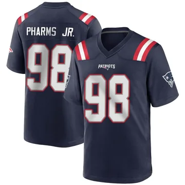 Youth New England Patriots Jeremiah Pharms Jr. Navy Blue Game Team Color Jersey By Nike