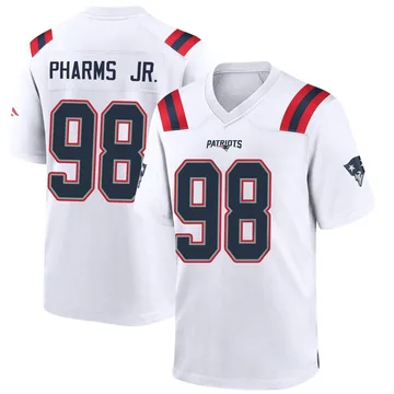 Youth New England Patriots Jeremiah Pharms Jr. White Game Jersey By Nike
