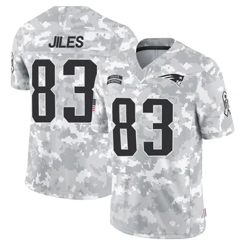 Youth New England Patriots John Jiles Arctic Camo Limited 2024 Salute to Service Jersey By Nike