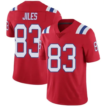 Youth New England Patriots John Jiles Red Limited Vapor Untouchable Alternate Jersey By Nike