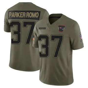 Youth New England Patriots John Parker Romo Olive Limited 2025 Salute to Service Jersey By Nike