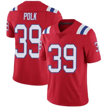 Youth New England Patriots Jordan Polk Red Limited Vapor Untouchable Alternate Jersey By Nike