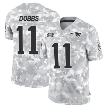 Youth New England Patriots Joshua Dobbs Arctic Camo Limited 2024 Salute to Service Jersey By Nike