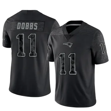 Youth New England Patriots Joshua Dobbs Black Limited Reflective Jersey By Nike