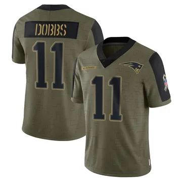 Youth New England Patriots Joshua Dobbs Olive Limited 2021 Salute To Service Jersey By Nike