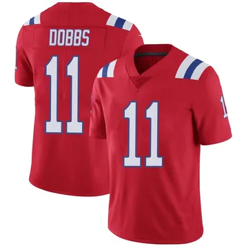 Youth New England Patriots Joshua Dobbs Red Limited Vapor Untouchable Alternate Jersey By Nike