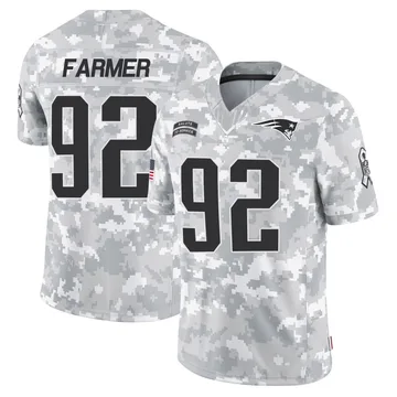Youth New England Patriots Joshua Farmer Arctic Camo Limited 2024 Salute to Service Jersey By Nike