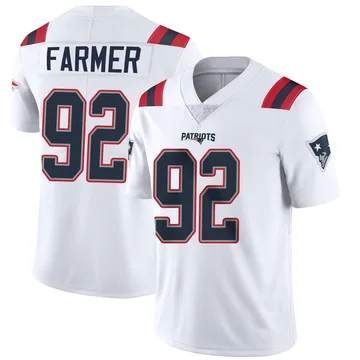 Youth New England Patriots Joshua Farmer White Limited Vapor Untouchable Jersey By Nike