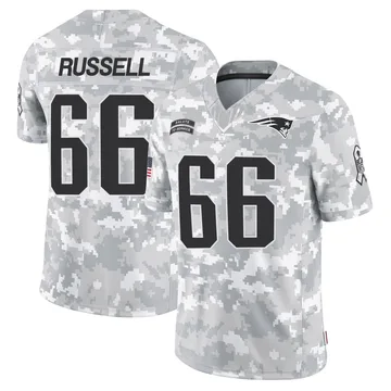 Youth New England Patriots Jotham Russell Arctic Camo Limited 2024 Salute to Service Jersey By Nike