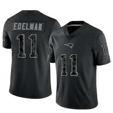 Youth New England Patriots Julian Edelman Black Limited Reflective Jersey By Nike