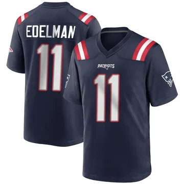 Youth New England Patriots Julian Edelman Navy Blue Game Team Color Jersey By Nike