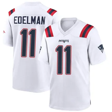 Youth New England Patriots Julian Edelman White Game Jersey By Nike