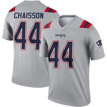 Youth New England Patriots K'Lavon Chaisson Gray Legend Inverted Jersey By Nike
