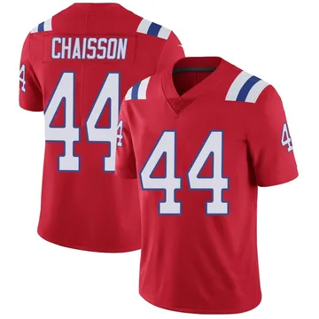 Youth New England Patriots K'Lavon Chaisson Red Limited Vapor Untouchable Alternate Jersey By Nike
