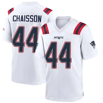 Youth New England Patriots K'Lavon Chaisson White Game Jersey By Nike