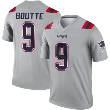 Youth New England Patriots Kayshon Boutte Gray Legend Inverted Jersey By Nike