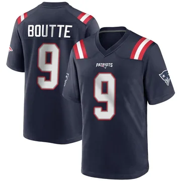 Youth New England Patriots Kayshon Boutte Navy Blue Game Team Color Jersey By Nike