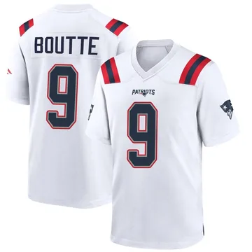 Youth New England Patriots Kayshon Boutte White Game Jersey By Nike