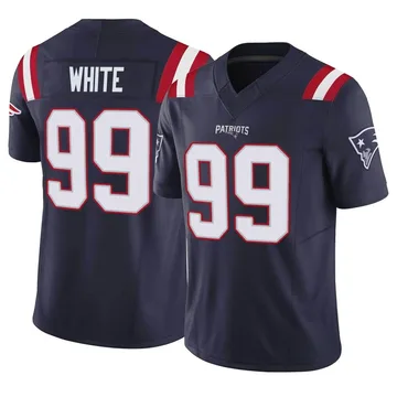 Youth New England Patriots Keion White Navy Limited Vapor F.U.S.E. Jersey By Nike