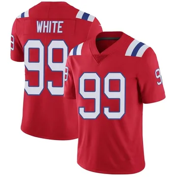 Youth New England Patriots Keion White Red Limited Vapor Untouchable Alternate Jersey By Nike