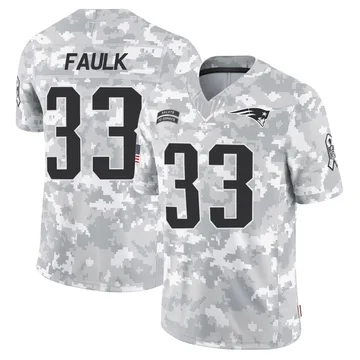 Youth New England Patriots Kevin Faulk Arctic Camo Limited 2024 Salute to Service Jersey By Nike