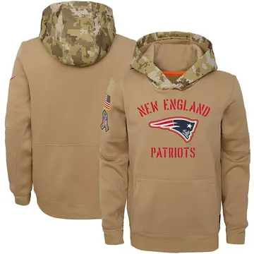 Women's New England Patriots Nike Olive 2022 Salute To Service Performance  Pullover Hoodie