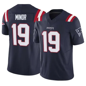Youth New England Patriots Kobee Minor Navy Limited Vapor F.U.S.E. Jersey By Nike