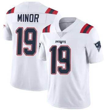 Youth New England Patriots Kobee Minor White Limited Vapor Untouchable Jersey By Nike