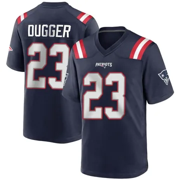 Youth New England Patriots Kyle Dugger Navy Blue Game Team Color Jersey By Nike