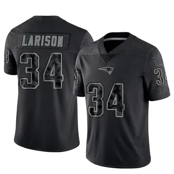 Youth New England Patriots Lan Larison Black Limited Reflective Jersey By Nike