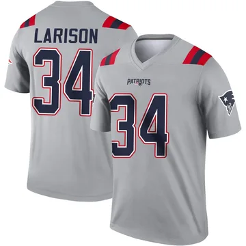 Youth New England Patriots Lan Larison Gray Legend Inverted Jersey By Nike