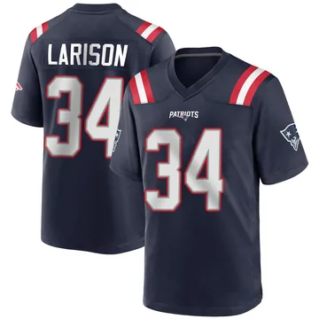 Youth New England Patriots Lan Larison Navy Blue Game Team Color Jersey By Nike