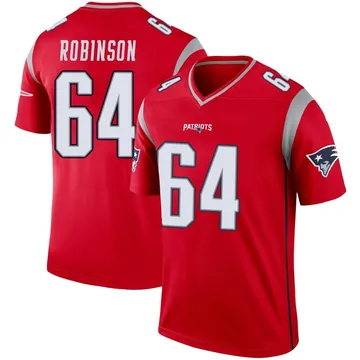 Youth New England Patriots Layden Robinson Red Legend Inverted Jersey By Nike