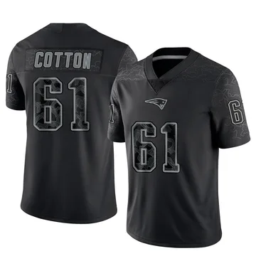 Youth New England Patriots Lester Cotton Black Limited Reflective Jersey By Nike