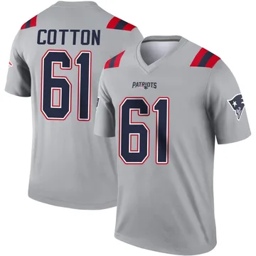 Youth New England Patriots Lester Cotton Gray Legend Inverted Jersey By Nike