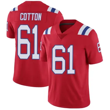 Youth New England Patriots Lester Cotton Red Limited Vapor Untouchable Alternate Jersey By Nike