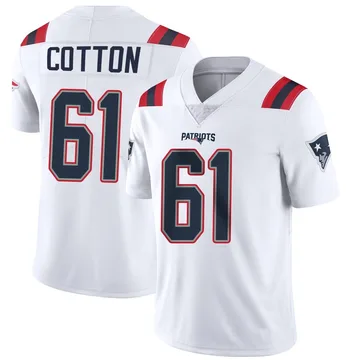 Youth New England Patriots Lester Cotton White Limited Vapor Untouchable Jersey By Nike