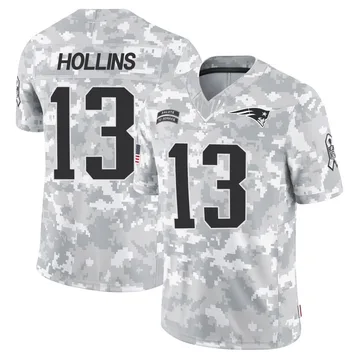 Youth New England Patriots Mack Hollins Arctic Camo Limited 2024 Salute to Service Jersey By Nike