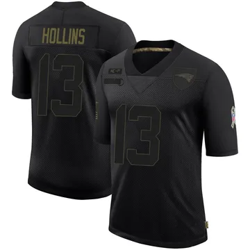 Youth New England Patriots Mack Hollins Black Limited 2020 Salute To Service Jersey By Nike