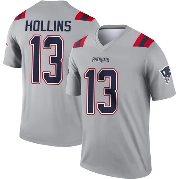 Youth New England Patriots Mack Hollins Gray Legend Inverted Jersey By Nike