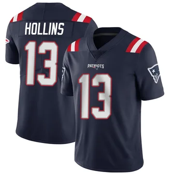 Youth New England Patriots Mack Hollins Navy Limited Team Color Vapor Untouchable Jersey By Nike