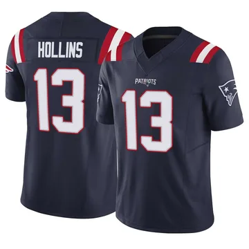 Youth New England Patriots Mack Hollins Navy Limited Vapor F.U.S.E. Jersey By Nike